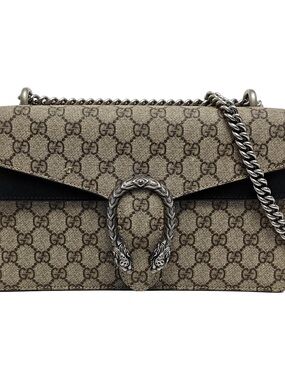 ♥️Gucci Beige Black Brown GG Supreme Dionysus Medium Shoulder Bag ♥️